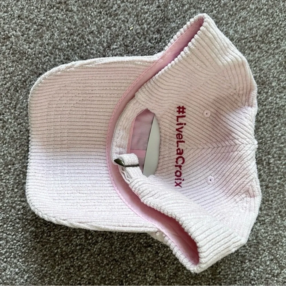 LaCroix Cherry Blossom Dad Hat Pink Corduroy Baseball Cap Adjustable NEW